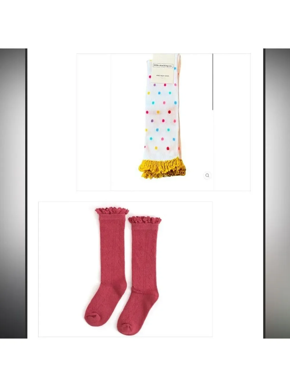 Bundle of 2  high knee lace socks